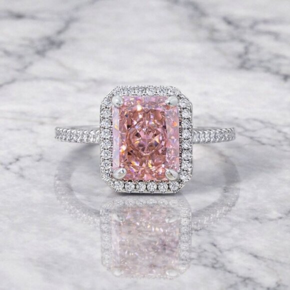 Jewelry - "Sadie" Pink Gemstone 925 Sterling Ring